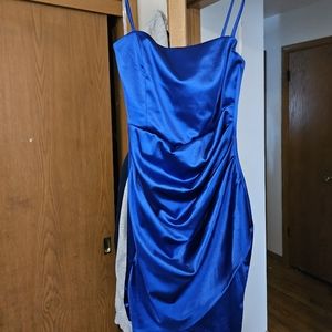 Fun Blue Satin Dress